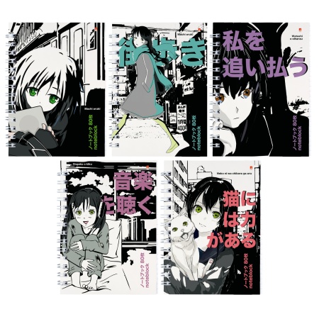 БЛОКНОТ-ПРЕСТИЖ ГР.  А6   80 Л. MANGA ANIME.CITY, 5 ВИДОВ 3-80-032/04 - купить в интернет-магазине «Буратино»