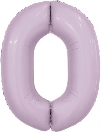 Шар (40''/102 см) Цифра, 0 Slim, Орхидея, 1 шт. в уп. 224364 - купить в интернет-магазине «Буратино»