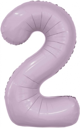 Шар (40''/102 см) Цифра, 2 Slim, Орхидея, 1 шт. в уп. 224487 - купить в интернет-магазине «Буратино»