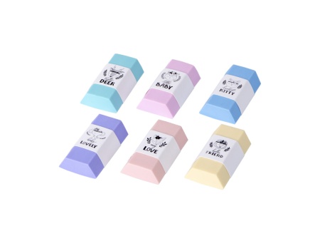 Ластик Berlingo "Pastel", термопластичная резина, цвета ассорти, 50*28*12мм BLc_00390 - купить в интернет-магазине «Буратино»