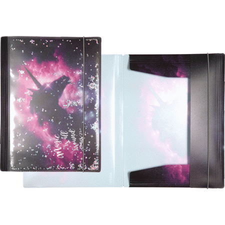 Папка с резинкой "deVENTE. Dream. Unicorn" A4 (320x235 мм) 400+100 мкм,  , 3 клапана, 3070100 - купить в интернет-магазине «Буратино»