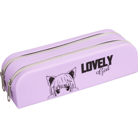 Пенал "deVENTE. Lovely Girl" 20,5x5,7x6,8 см, прямоугольный, силиконовый, сиреневый 7020436 - купить в интернет-магазине «Буратино»