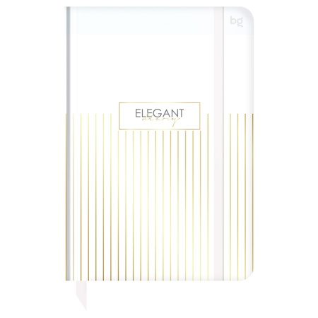 Ежедневник недатированный А5, 136л., 7БЦ BG "Minimal. White", глянцевая ламинация, отд. фольгой DuА5 - купить в интернет-магазине «Буратино»