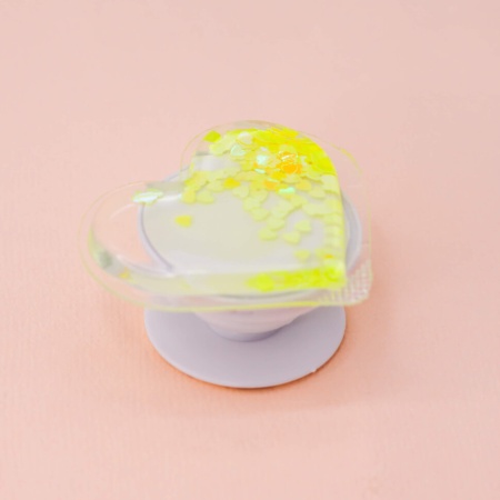 Попсокет "Heart sparkles", yellow 5783406 - купить в интернет-магазине «Буратино»