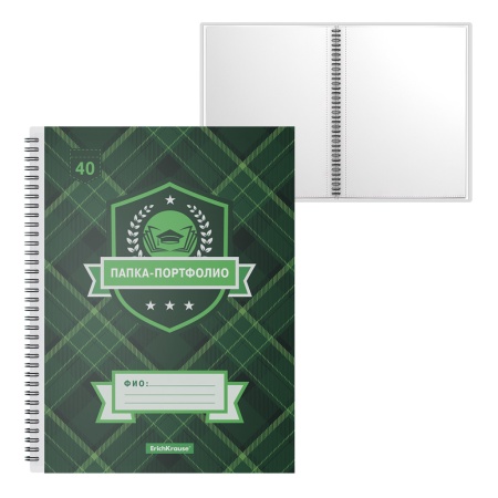 Папка-портфолио пластиковая ErichKrauseR Classic Style, c 40 карманами, A4 (в пакете по 4 шт.) 53371 - купить в интернет-магазине «Буратино»