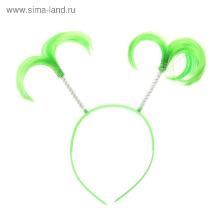 Карнавальный ободок "Хвостики", цвет зеленый 2315271 2315271 - купить в интернет-магазине «Буратино»
