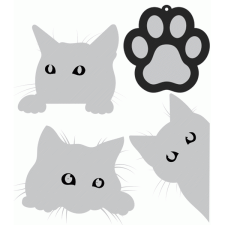 Наклейки световозвращающие "deVENTE. SAFE MODE Kitten" размер листа 110x130 мм, 4 шт, серебристо-бел - купить в интернет-магазине «Буратино»