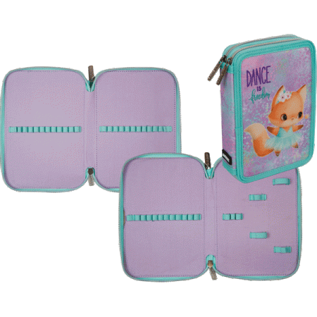 Пенал "deVENTE. Dance Fox" 20,5x14x5,2 см, двухстворчатый прямоугольный 7012315 - купить в интернет-магазине «Буратино»