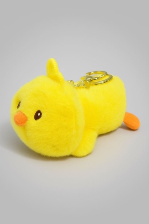 106-128-02 Плюшевый брелок "Lying duckling", yellow - купить в интернет-магазине «Буратино»