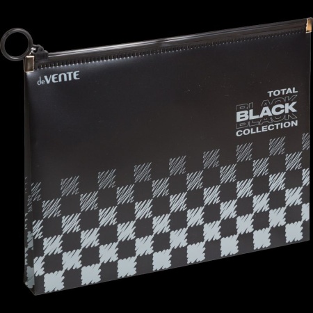 Папка на молнии с расширением "deVENTE. TOTAL BLACK" A5 (240x170x30 мм) 180 мкм 3071327 - купить в интернет-магазине «Буратино»