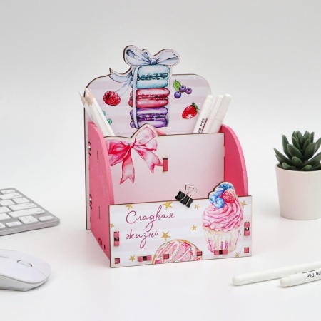 Органайзер для канцтоваров "Сладости"  144 х 142 х 200 мм 3912940 3912940 - купить в интернет-магазине «Буратино»