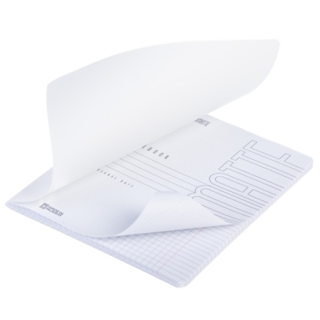 Тетрадь 48л А5ф клетка на скобе SOFT-TOUCH- Арктический белый 092716 - купить в интернет-магазине «Буратино»