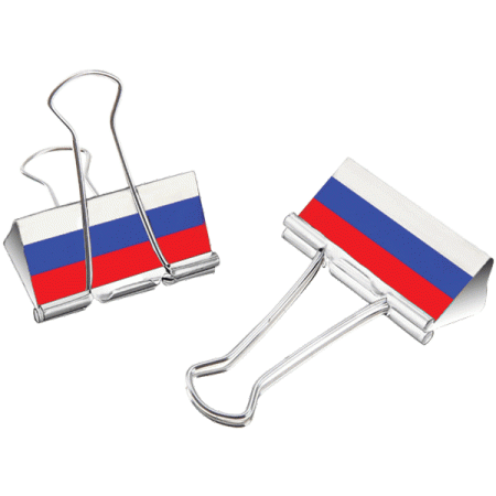 Зажим для бумаг "deVENTE. Триколор" металлический (25 мм) 4131320 - купить в интернет-магазине «Буратино»