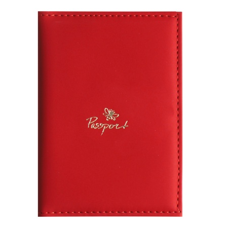Обложка для паспорта к/з поролон KLERK Velvet soft touch тиснение фольгой отстрочка 213930 красная 2 - купить в интернет-магазине «Буратино»