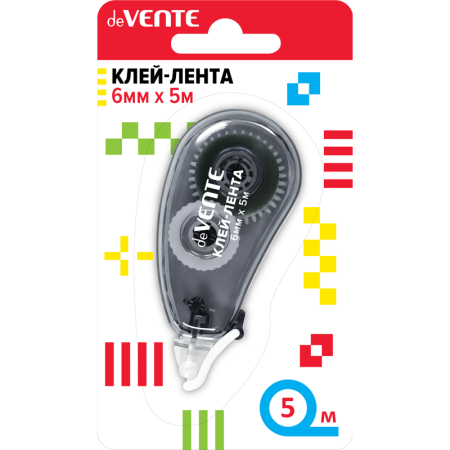 Клей-лента "deVENTE" 6 ммx5 м, полупрозрачный корпус - купить в интернет-магазине «Буратино»