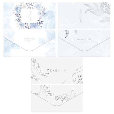 Конверт для денег MESHU "Wedding" 85*164мм, матовая ламинация, фольга, 3 дизайна MS_65057 - купить в интернет-магазине «Буратино»