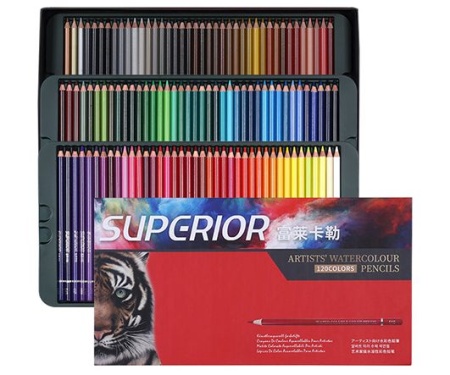Карандаши 120 цв. SUPERIOR DI-590 акварельные, деревян, заточенные., в к/кор (1/3/12) 332541 - купить в интернет-магазине «Буратино»