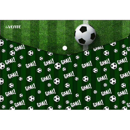 Папка-конверт на кнопке "deVENTE. Football" A5 (240x170 мм), 150 мкм, непрозрачная с рисунком, индив - купить в интернет-магазине «Буратино»
