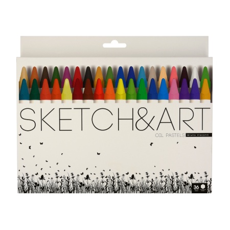 МАСЛЯНАЯ ПАСТЕЛЬ "SKETCH&ART" 36 ЦВ. (мелки трехгранной формы) 31-0015 - купить в интернет-магазине «Буратино»