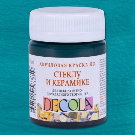 Декола акрил стекло/керамика банка 50 мл Изумрудная 4028720 - купить в интернет-магазине «Буратино»