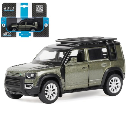 ТМ "Автопанорама" Машинка металл. 1:43 2020 Land Rover Defender 110, оливковый, инерция, откр.двери, - купить в интернет-магазине «Буратино»