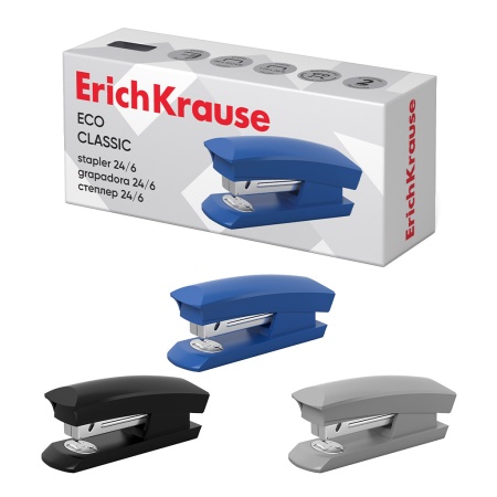 Степлер №24/6 ErichKrause Eco Classic до 30 листов, ассорти - купить в интернет-магазине «Буратино»