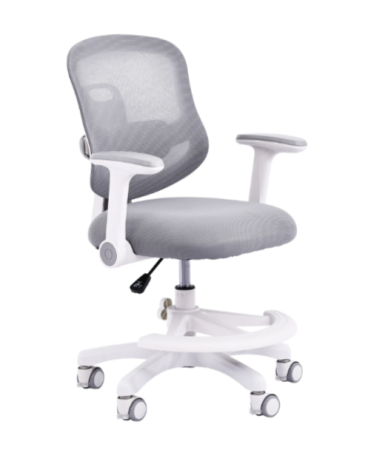 Кресло детское с подставкой для ног BRABIX KIDS "MG-215", сетка/ткань TW, серое, 533313 - купить в интернет-магазине «Буратино»