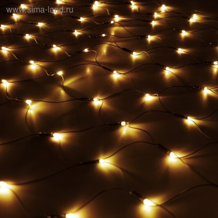 Гирлянда "Сетка" Ш:1 м, В:0,9 м, Н.Т. LED-120-220V, контр. 8 р, ЖЕЛТЫЙ 187213 187213 - купить в интернет-магазине «Буратино»