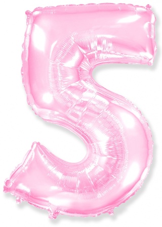 FM 40" Цифра Розовый "5" / Pink / 1 шт / Испания 901765RS - купить в интернет-магазине «Буратино»
