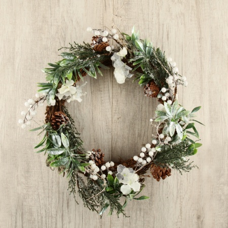 Венок новогодний d-50см Winter Forest ЛЬДИНКА 212607 212607 - купить в интернет-магазине «Буратино»