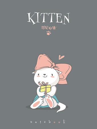 Зап. книжка детская А6, 64 л., высечка "Котёнок" С6258-05 - купить в интернет-магазине «Буратино»