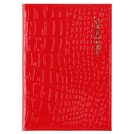 Обложка для паспорта кожа KLERK Cayman лакирование тиснение фольгой отстрочка 214254 алая 214254 - купить в интернет-магазине «Буратино»
