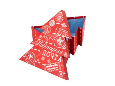 Подарочная коробка Белое на красном из мелованного, ламинированного, негофрированного картона плотно - купить в интернет-магазине «Буратино»