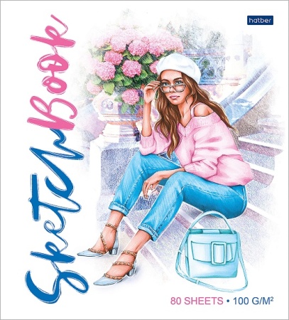 `Premium` Тетрадь SketchBook 80л А5ф 165х200мм 100г/кв.м на закр. Греб.-Мир твоими глазами- 80Тт5Aгр - купить в интернет-магазине «Буратино»