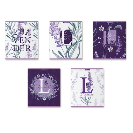 Тетрадь общая ученическая ErichKrause Lavender, 48 листов, клетка, выборочный УФ-лак_MIX-PACK 048019 - купить в интернет-магазине «Буратино»