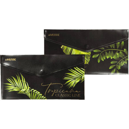 Папка-конверт на кнопке "deVENTE. Tropicana" Travel-size DL (260x140 мм) 180 мкм, с рисунком 3071241 - купить в интернет-магазине «Буратино»