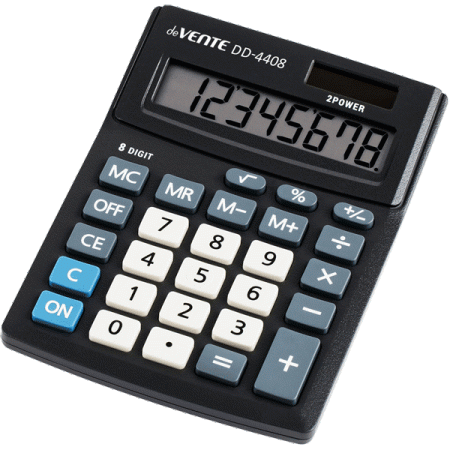 Калькулятор настольный "deVENTE" DD-4408, 102x137x31 мм, 08 разрядный 4031311 - купить в интернет-магазине «Буратино»