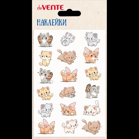 Наклейки мягкие "deVENTE. Милые котята" размер карточки 10x15 см, puff, объемные, многоразовые - купить в интернет-магазине «Буратино»