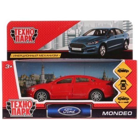 Машина металл FORD MONDEO длина 12 см, двери, багаж, инерц, красный, кор. Технопарк в кор.2*36шт - купить в интернет-магазине «Буратино»