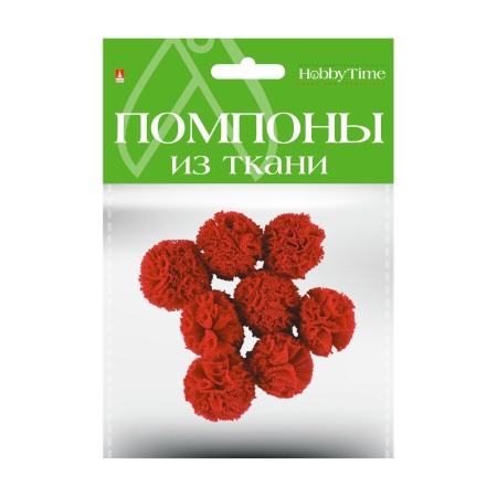 ПОМПОНЫ ИЗ ТКАНИ. 20 ММ, 8 ШТ, БОРДОВЫЙ 2-254/04 - купить в интернет-магазине «Буратино»