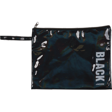Папка для тетрадей "deVENTE. BLACK" A4 (34x24x1 см) на молнии сверху, лаковая искусственная кожа 307 - купить в интернет-магазине «Буратино»