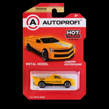Машинка коллекционная 1:64, Серия HOT TRUCKS, TRU-002, жёлтый, 1/64/128 TRU-002 YE - купить в интернет-магазине «Буратино»