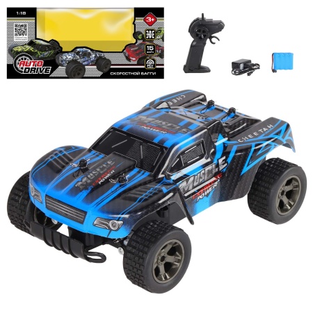 AUTODRIVE Р/у скоростной багги, М1:18, 2,4GHz,  аккум.в компл., цвет синий, в/к 31*19,2*14,3см JB116 - купить в интернет-магазине «Буратино»