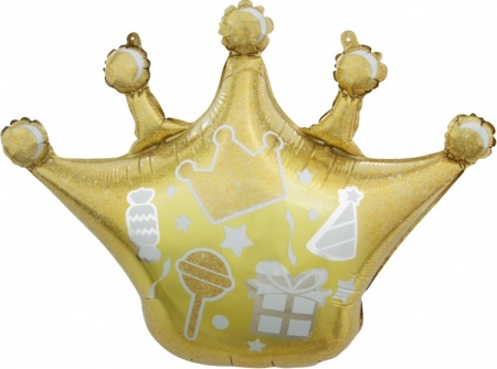 FA 30" Фигура Корона, Сверкающие искры, Золото (в упаковке) / 1 шт / Китай R2579 - купить в интернет-магазине «Буратино»