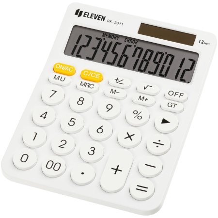 Калькулятор настольный Eleven RK-2311-WH, 12 разрядов, двойное питание, 143*192*26мм, белый - купить в интернет-магазине «Буратино»