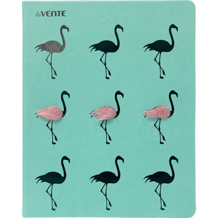 Записная книжка "deVENTE. Fur flamingo" A5 (145 ммx205 мм), 160 стр, кремовая бумага 70 г/м? в клетк - купить в интернет-магазине «Буратино»