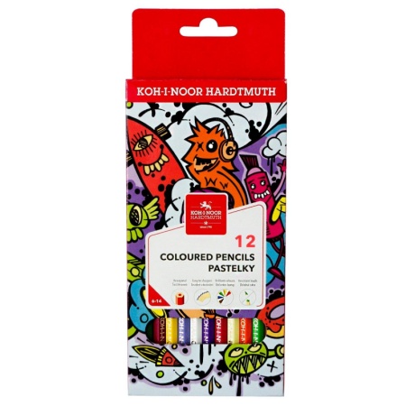 Карандаши цветные Koh-I-Noor "Teenage", 12цв., заточен., картон, европодвес 3552012042KSRU - купить в интернет-магазине «Буратино»
