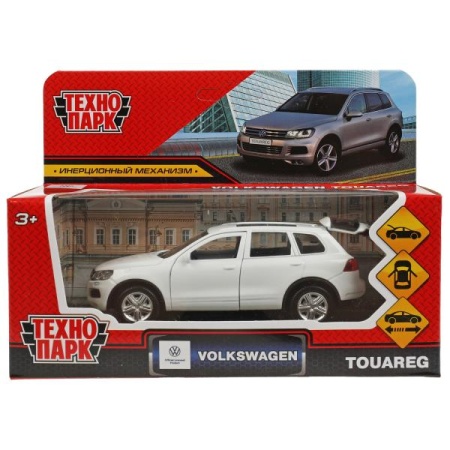 Машина металл VOLKSWAGEN TOUAREG 12 см, двери, багаж, инерц, белый, кор. Технопарк в кор.2*36шт TOUA - купить в интернет-магазине «Буратино»