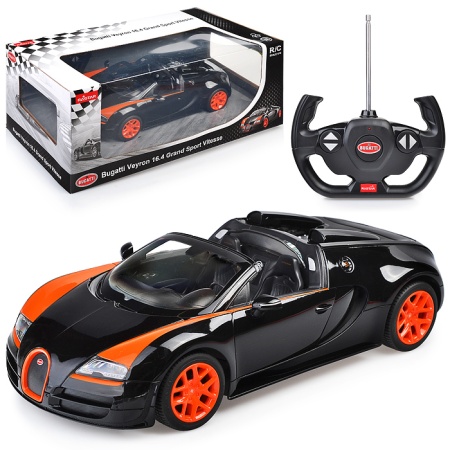Машина р/у 1:14 Bugatti Grand Sport Vitesse, цвет чёрный 70400B - купить в интернет-магазине «Буратино»