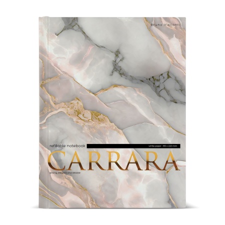ТЕТРАДЬ НА КОЛЬЦАХ  СО СМЕН. БЛОКОМ 80Л. "CARRARA" 7-80-081/37 - купить в интернет-магазине «Буратино»